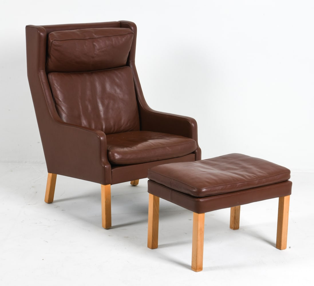 ATTR. GEORG THAMS LOUNGE CHAIR & OTTOMAN C. 1970S (1 of 13)