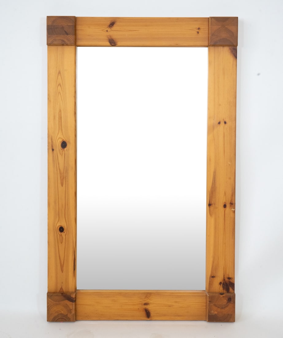 AKSEL KJERSGAARD DANISH PINE WALL MIRROR C. 1970S (1 of 11)