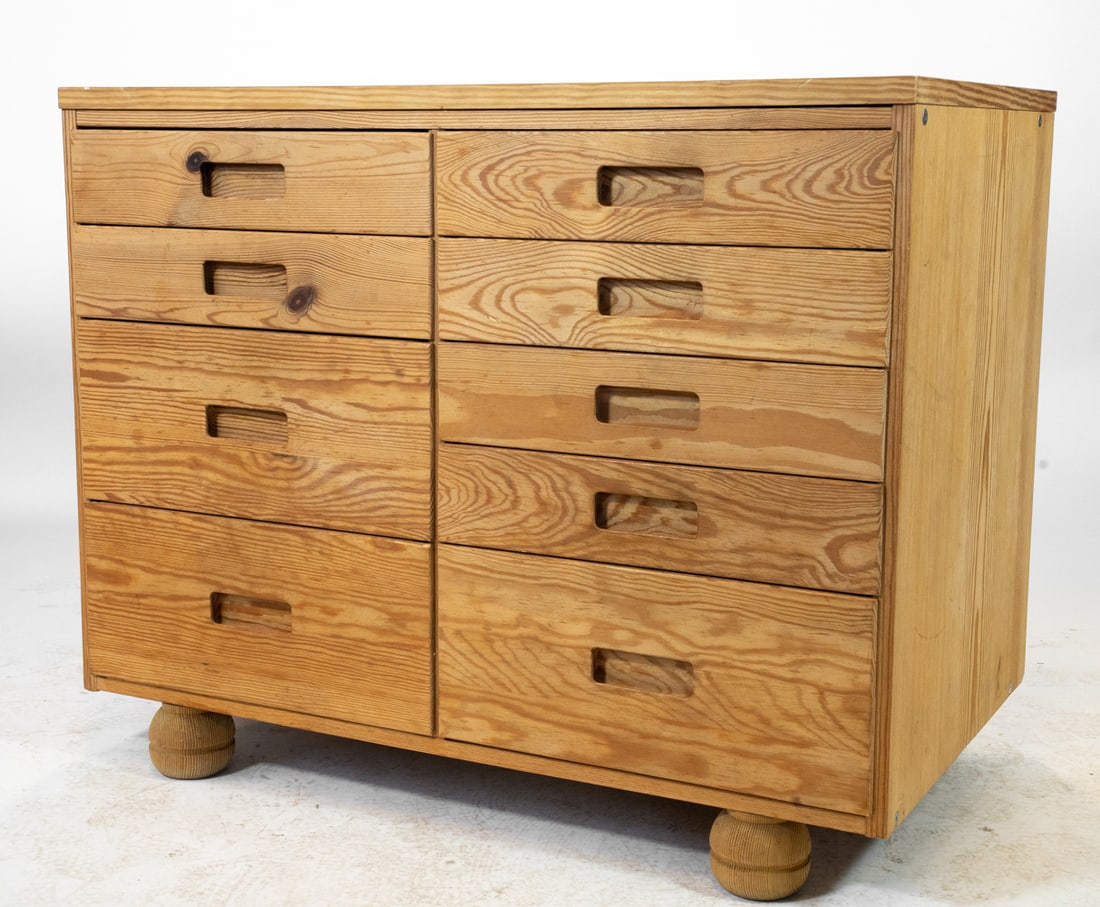 SWEDISH PINE CHEST OF DRAWERS C. 1960S (1 of 18)