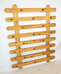 SCANDINAVIAN PINE WALL COAT RACK C. 1970S