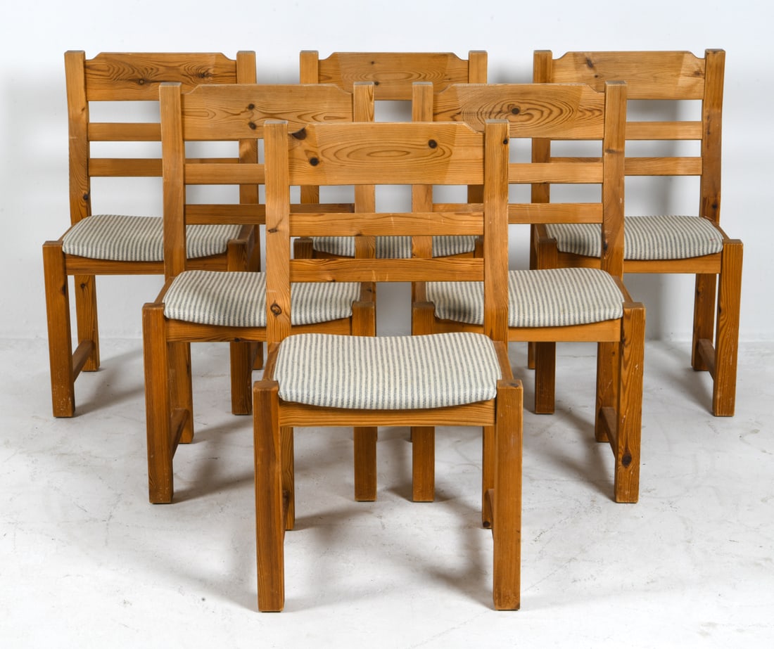 (6) HANS FRYDENDAL "CHRISTIAN IV" PINE CHAIRS (1 of 9)
