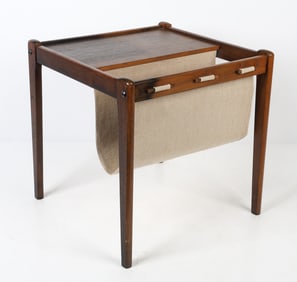 BRDR FURBO DANISH TEAK MAGAZINE HOLDER C. 1960S