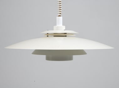 DESIGN LIGHT STEEL PENDANT LIGHT C. 1960S