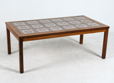 DANISH ROSEWOOD & CERAMIC TILE COFFEE TABLE
