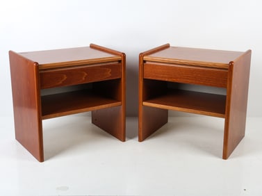 PAIR OF DANISH TEAK NIGHTSTANDS C. 1960S
