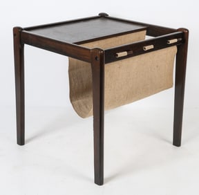 BRDR. FURBO DANISH TEAK MAGAZINE RACK C. 1960S