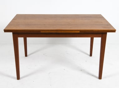 STYLE OF WEGNER TEAK EXPANDING DINING TABLE 1960S