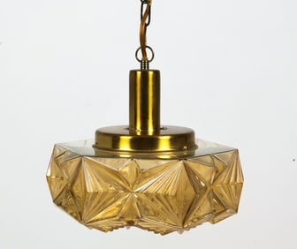 ATTR. VITRIKA DANISH GLASS PENDANT LIGHT C. 1970S