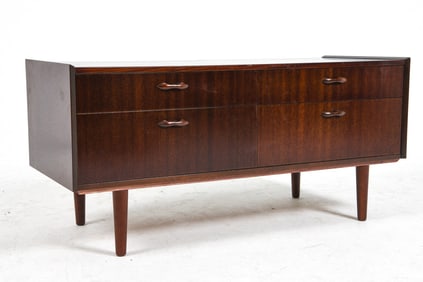 DANISH MAHOGANY LOW CHEST C. 1970S