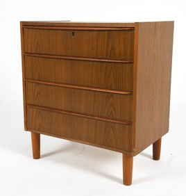 DANISH TEAK CHEST OF DRAWERS C. 1960S