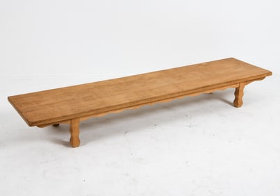 KJAERNULF STYLE DANISH OAK LOW BENCH C. 1970S