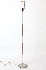 HAMMERBORG STYLE ROSEWOOD & ALUMINUM FLOOR LAMP