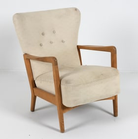 SOREN HANSEN DANISH WALNUT LOUNGE CHAIR C. 1950S