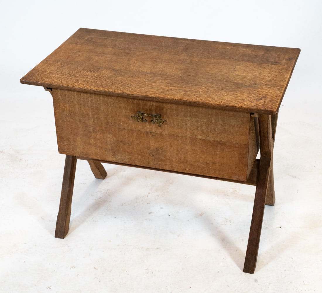 HENNING KJAERNULF DANISH OAK SEWING CHEST C. 1960S (1 of 16)