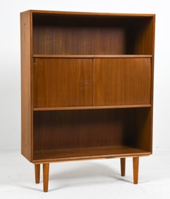 SKOVBY DANISH TEAK BOOKCASE CABINET C. 1960S
