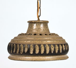 DANISH STUDIO CERAMIC PENDANT LIGHT C. 1970S