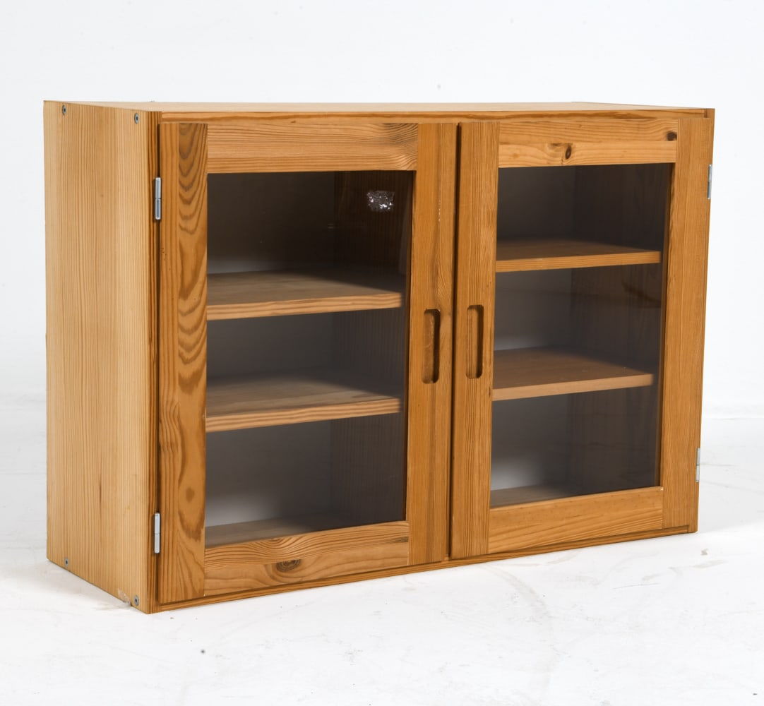 SCANDINAVIAN PINE HANGING WALL CABINET C. 1960S (1 of 8)