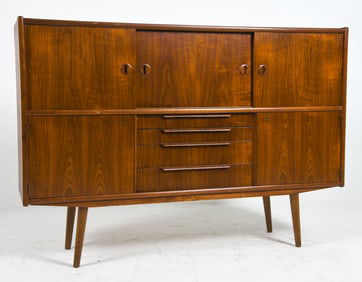 DANISH TEAK HIGHBOARD CABINET C. 1960S