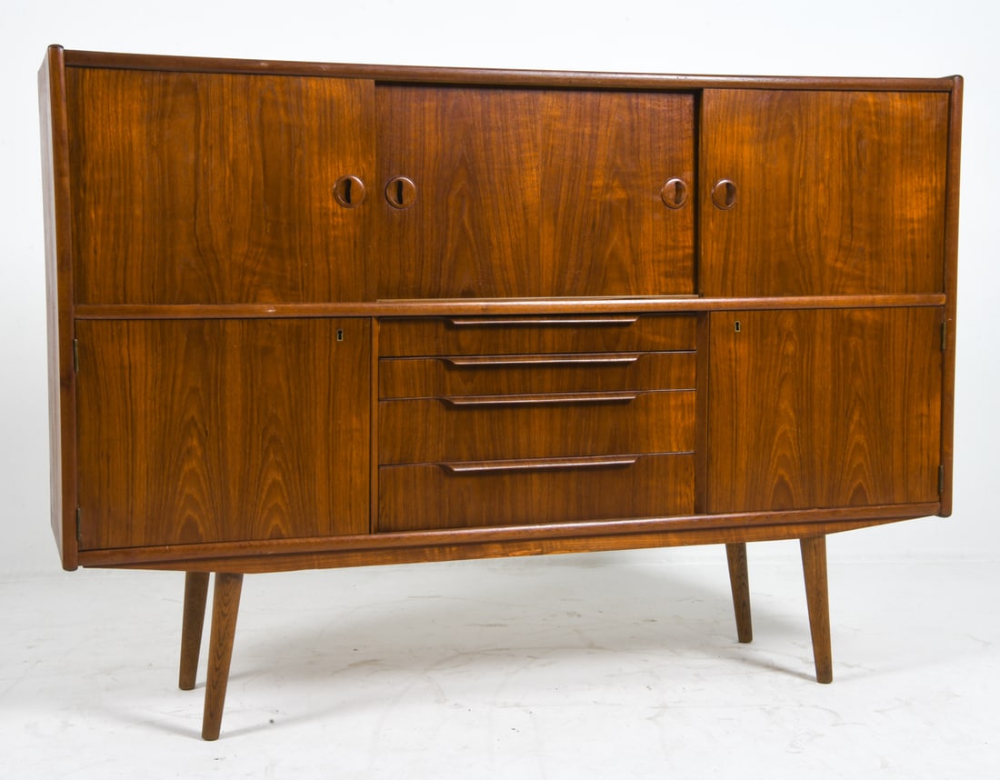 DANISH TEAK HIGHBOARD CABINET C. 1960S (1 of 13)