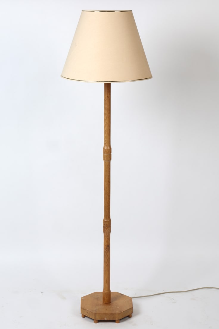 SWEDISH OAK FLOOR LAMP C. 1970S (1 of 9)