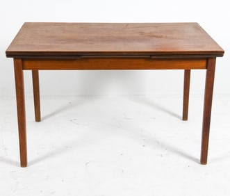 DANISH TEAK EXPANDING DINING TABLE C. 1960S