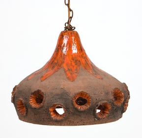 STYLE OF HELLEROE DANISH CERAMIC PENDANT LIGHT