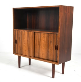 DANISH ROSEWOOD BOOKCASE CABINET C. 1960S