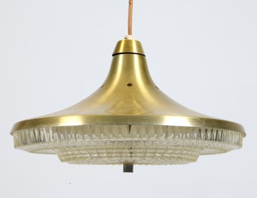 DANISH BRASS PENDANT LIGHT C. 1960S