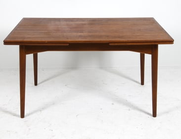 STYLE OF WEGNER TEAK EXPANDING DINING TABLE 1960S