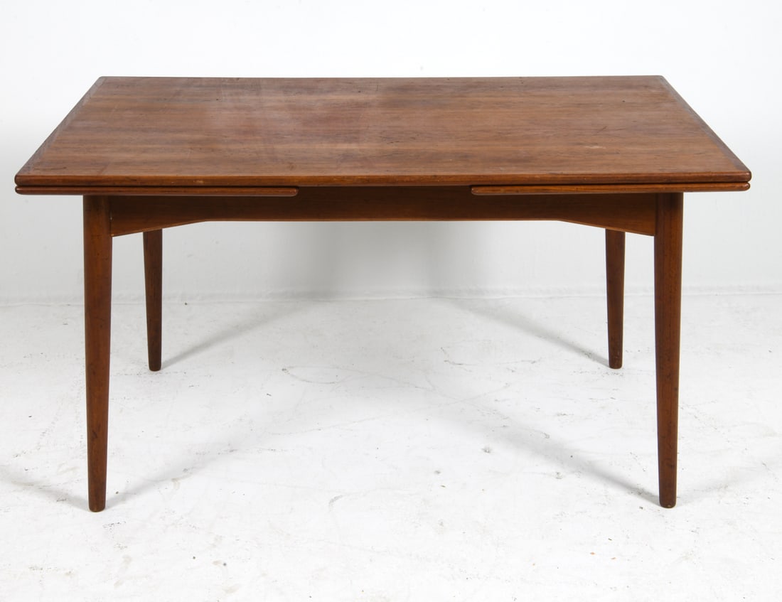 STYLE OF WEGNER TEAK EXPANDING DINING TABLE 1960S (1 of 9)