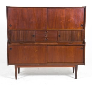 JOHANNES ANDERSEN DANISH TEAK HIGHBOARD C. 1960S
