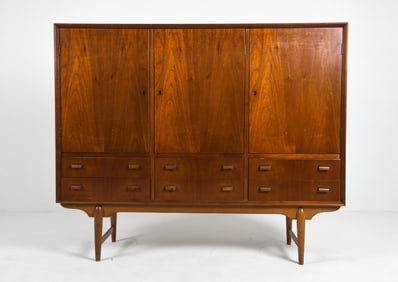DANISH TEAK HIGHBOARD SIDEBOARD C. 1960S