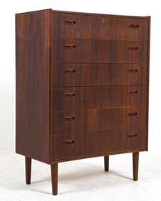 DANISH TEAK CHEST OF DRAWERS C. 1960S