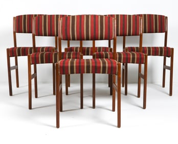 (6) DANISH TEAK DINING CHAIRS C. 1960S