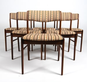 (6) ATTR. THORSO ROSEWOOD DINING CHAIRS C. 1960S