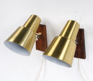 PAIR LYSKAER BELYSNING DANISH SCONCES