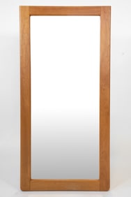 CFC SILKEBORG DANISH BEECH WALL MIRROR C. 1970S