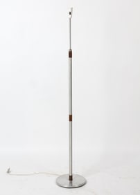 DANISH TEAK & ALUMINUM FLOOR LAMP C. 1960S