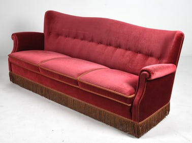 DANISH MOHAIR SOFA C. 1960S