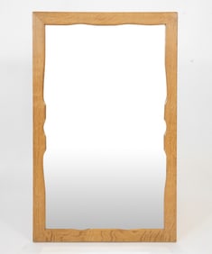 DANISH OAK MIRROR C. 1970S