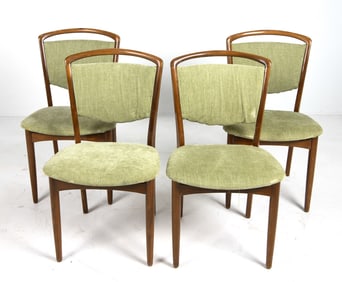 (4) DANISH TEAK DINING CHAIRS C. 1960S