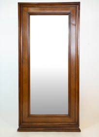 DANISH MAHOGANY WALL MIRROR C. 1970S