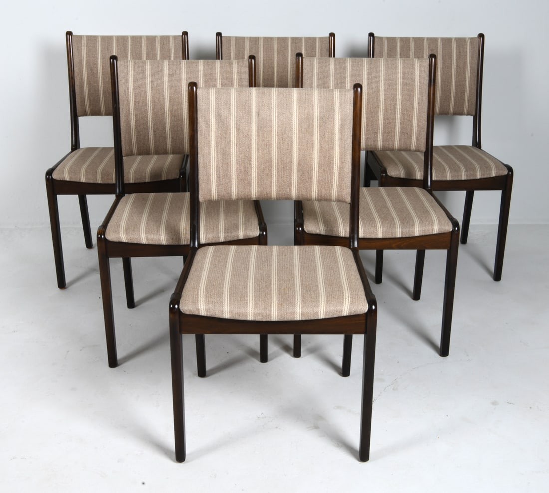 (6) FARSTRUP DANISH BEECH DINING CHAIRS C. 1960S (1 of 20)
