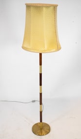 DANISH TEAK & BRASS FLOOR LAMP C. 1960S