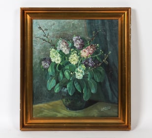 INGEBORG DEBOIS (DANISH, 1897-1970) STILL LIFE O/C