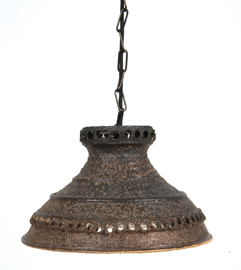 DANISH STUDIO CERAMIC PENDANT LIGHT C. 1970S (1 of 13)