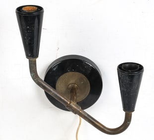 SCANDINAVIAN BRASS WALL SCONCE C. 1960S