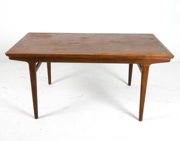 JOHANNES ANDERSEN TEAK EXTENDING DINING TABLE
