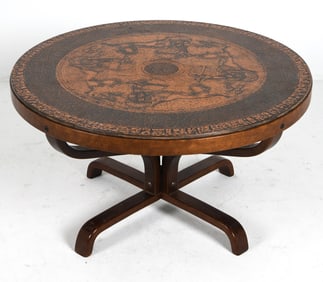 KVALITET MOBLER DANISH COPPER COFFEE TABLE 1960S