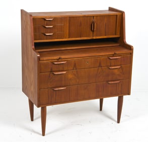 DANISH TEAK SECRETARY DESK C. 1960S